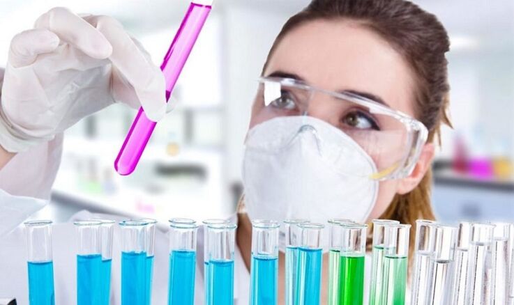 análise para a presença de parasitas no corpo