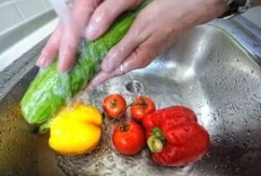 lavar legumes para evitar a infestação de parasitas
